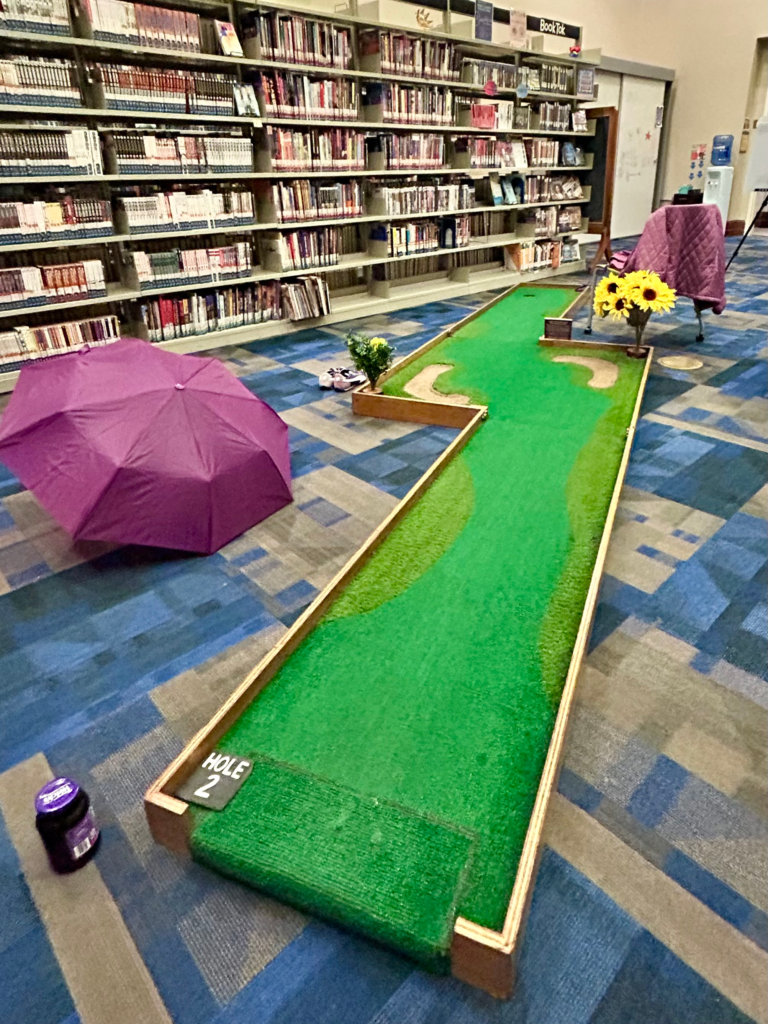 Mini Golf in library