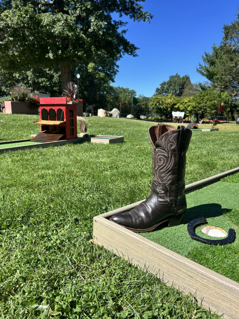 cowboy boot western mini golf obstacle