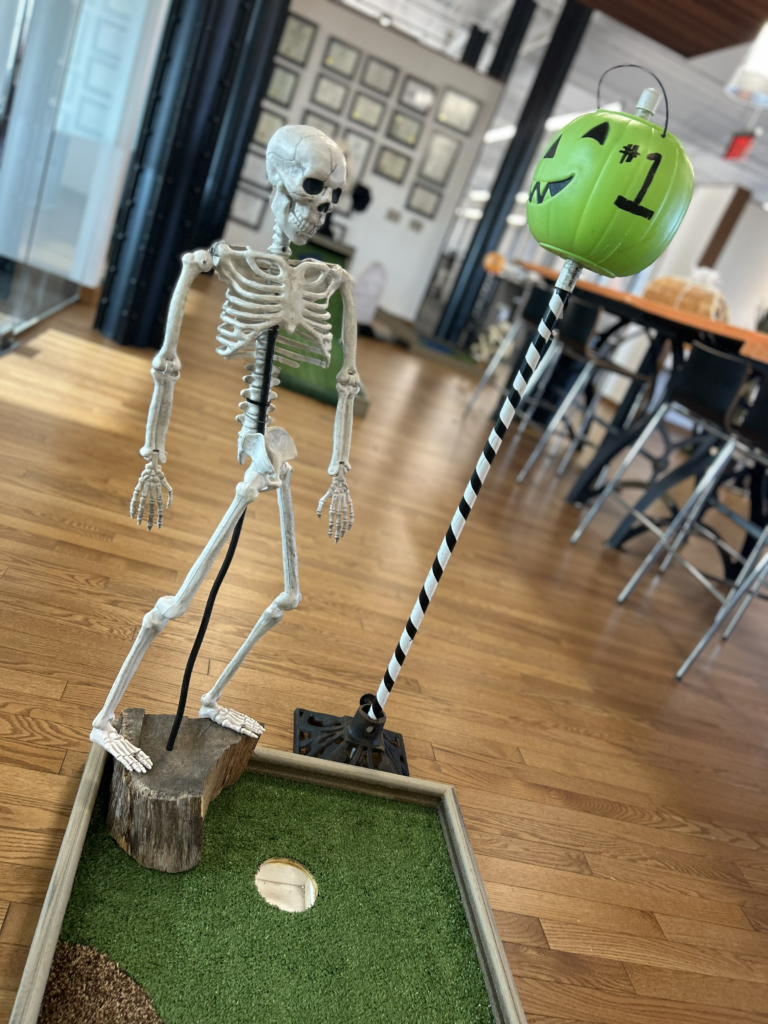 indoor halloween mini golf for office party